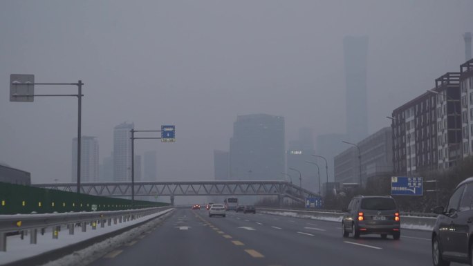 疫情北京京通高速二环路实拍