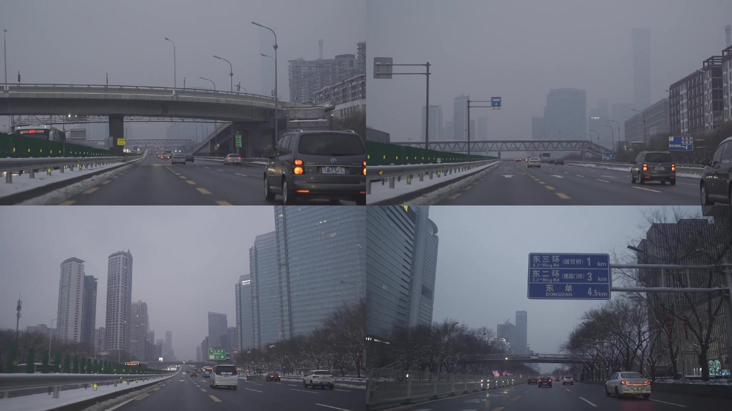 疫情北京京通高速二环路实拍
