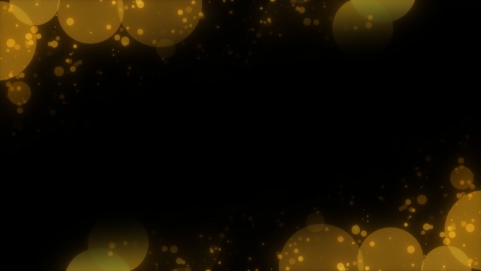 金色唯美粒子光斑透明通道边框