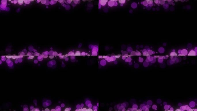紫色唯美粒子光斑透明通道边框
