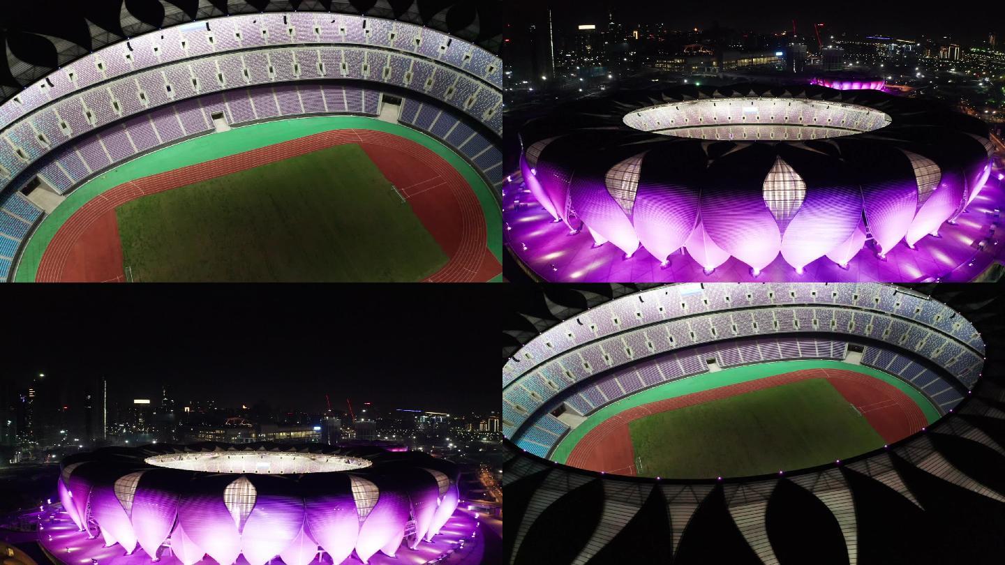 杭州市奥林匹克体育中心夜景