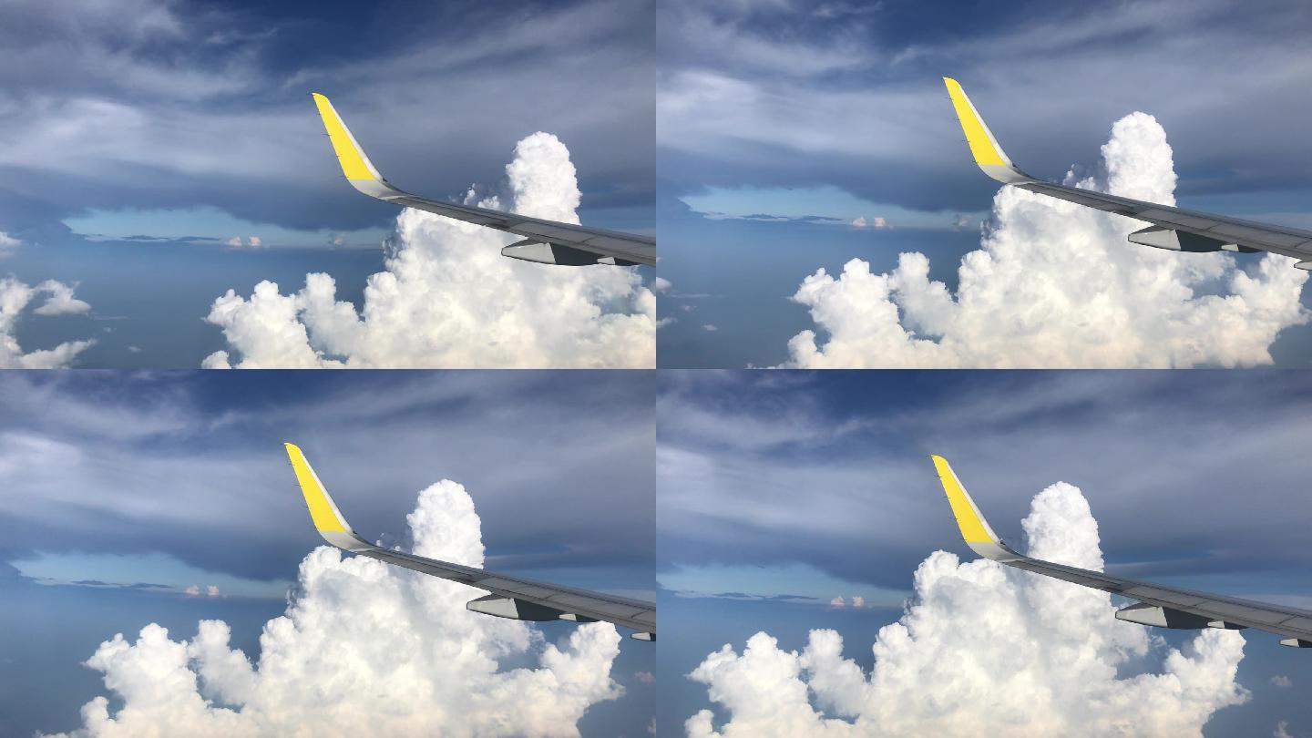 飞机上拍的白云天空