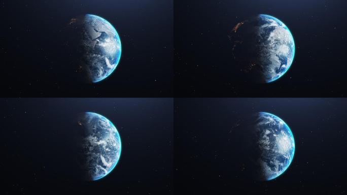 4K夜景地球星空循环