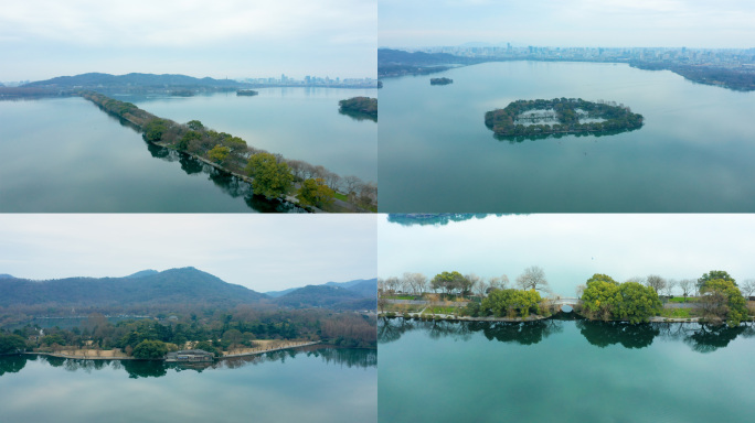 4K杭州静谧的西湖