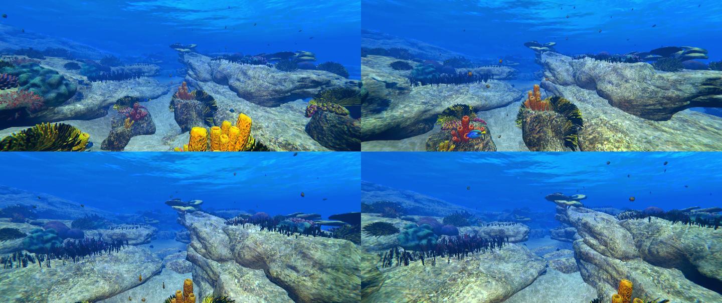 海底珊瑚礁动态背景素材