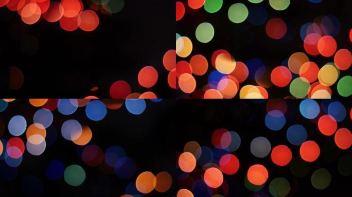 4K-霓虹光斑模糊抽象迷幻背景城市夜景