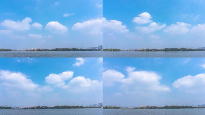 【4K】蔚蓝天空飘动的云