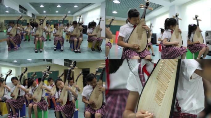 学生弹琵琶社团活动