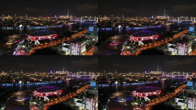 上海世博夜景航拍