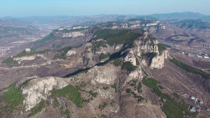 济南南部山区仲宫山峦4k航拍2020最新