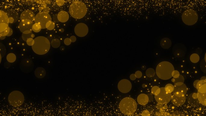 金色发光颗粒光斑粒子带透明通道