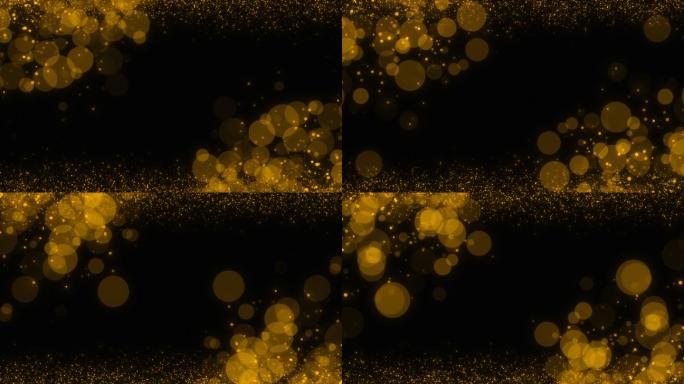 金色发光颗粒光斑粒子带透明通道
