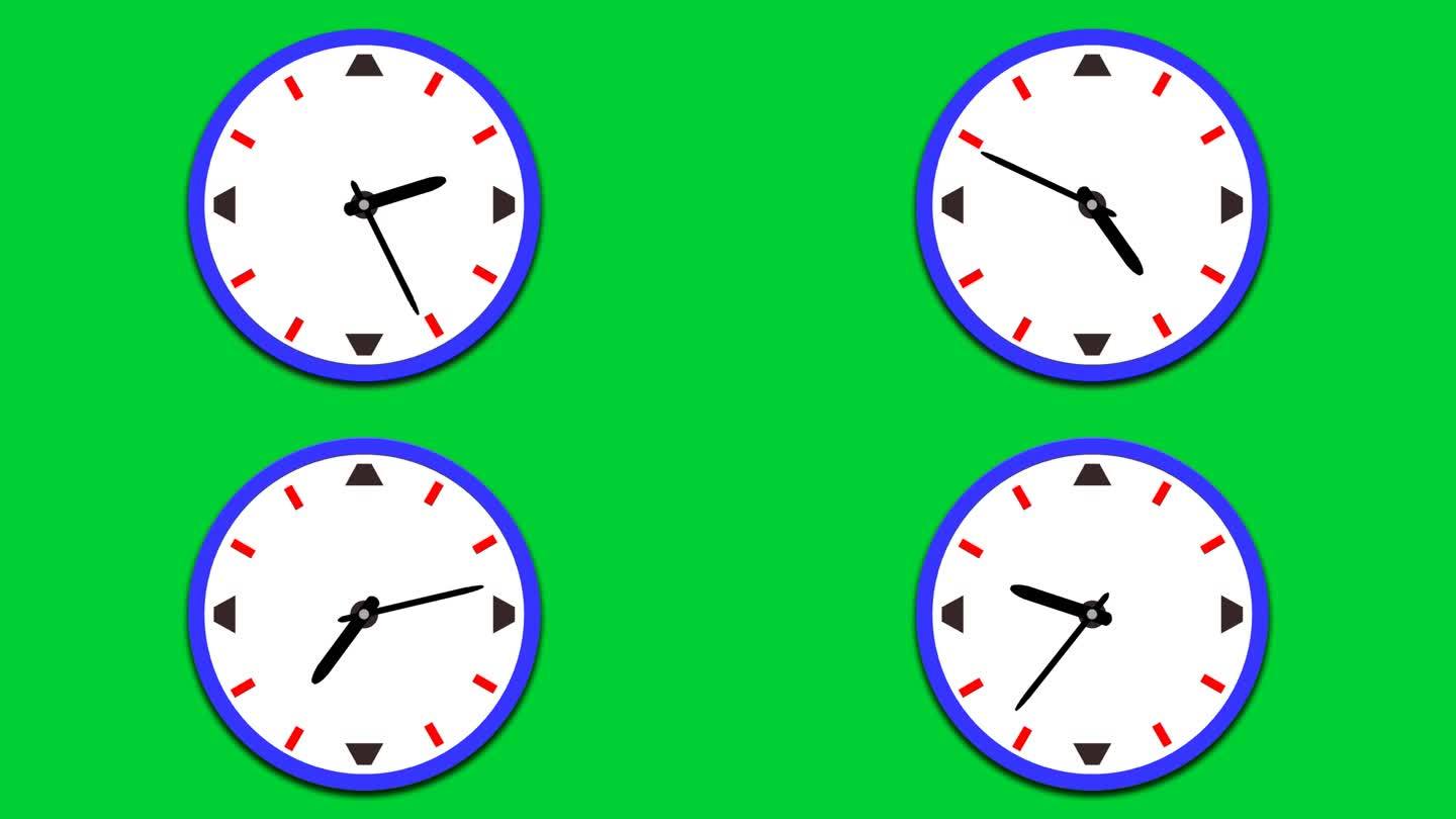 钟表转动04-绿幕