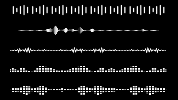 5款音波波形素材（带透明通道）