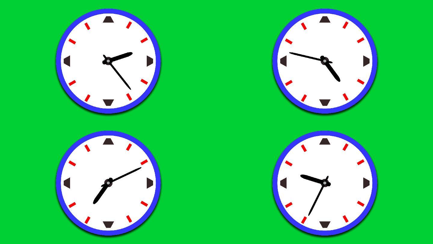 钟表转动04-绿幕