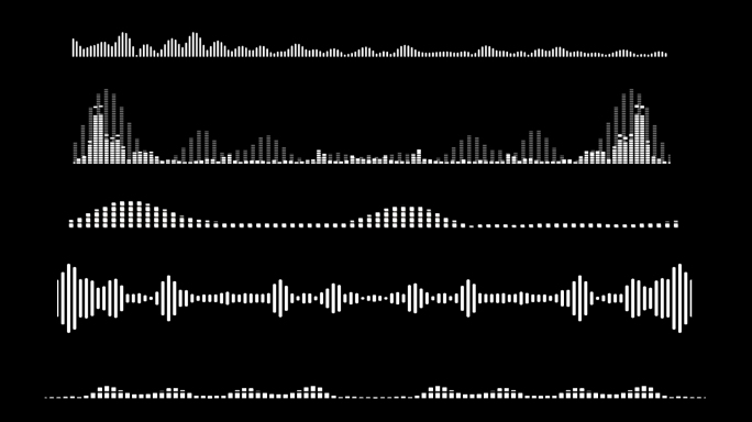5款音波波形素材（带透明通道）