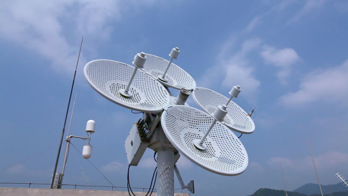 气象雷达观测设备素材