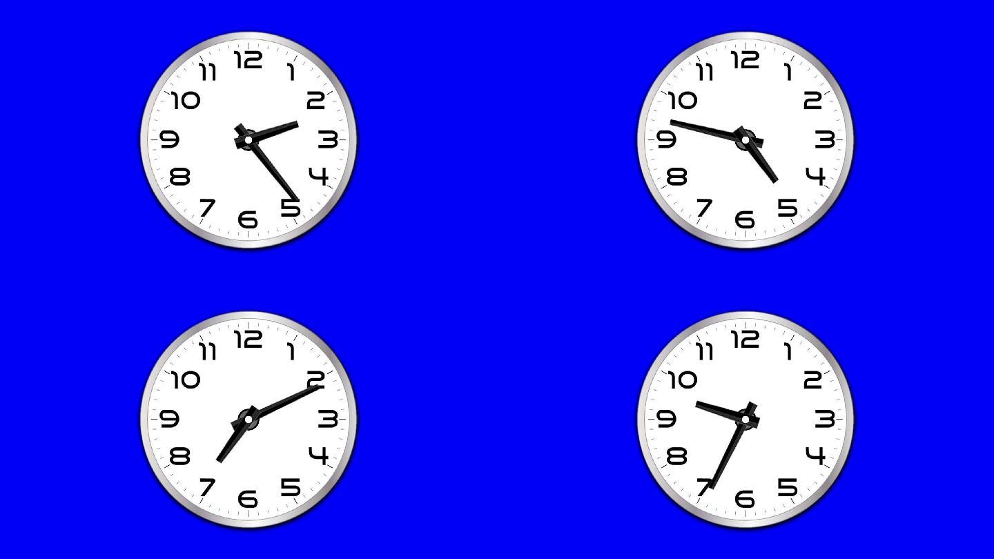 钟表转动07-蓝幕