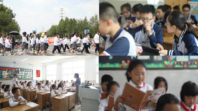 中小学校园—学校—学生上课