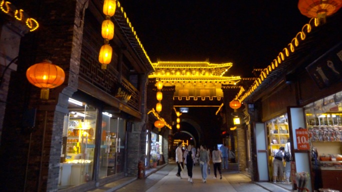 扬州东关街夜生活-商业街老街夜景