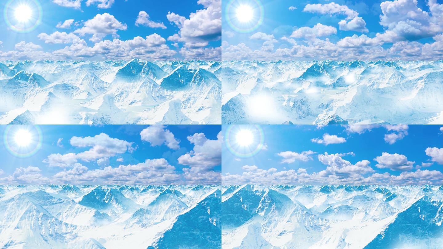 雪山动画背景
