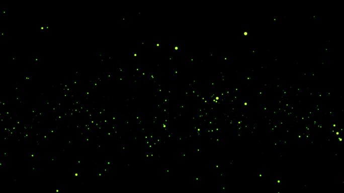 4K绿色粒子萤火虫循环3