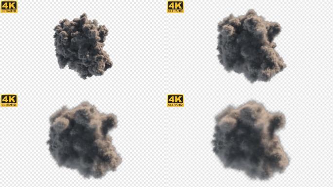 【4K】爆炸浓烟01(alpha通道)