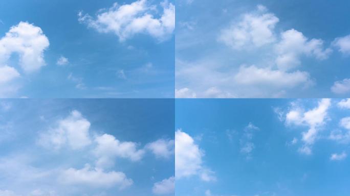 蓝天白云、飘动的云循环背景