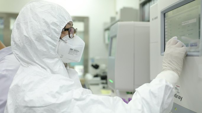 新型肺炎病毒疫情标本检测素材