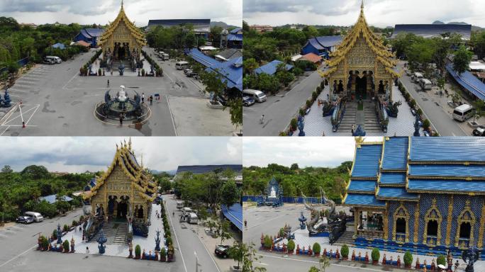 泰国清迈蓝庙航拍