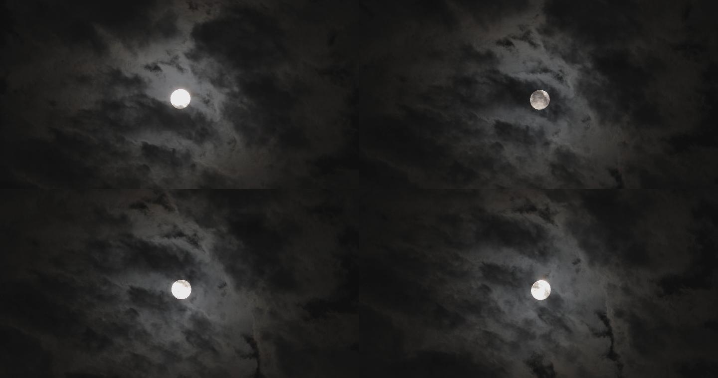 4K云层上的月亮06