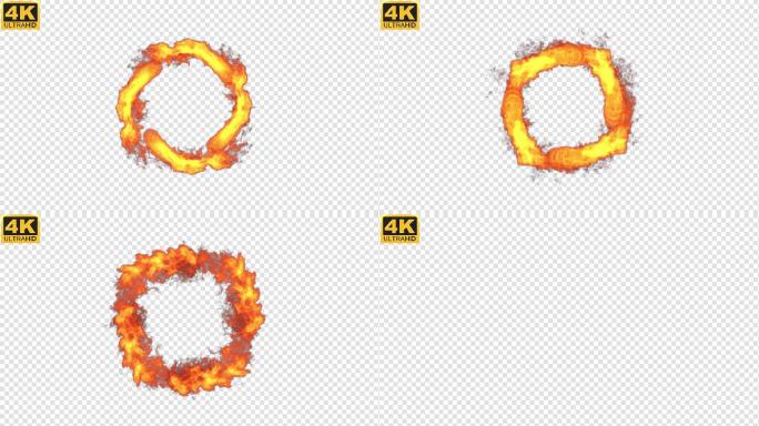 【4K】火焰旋转特效03-alpha通道