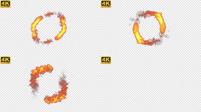 【4K】火焰旋转特效02-alpha通道