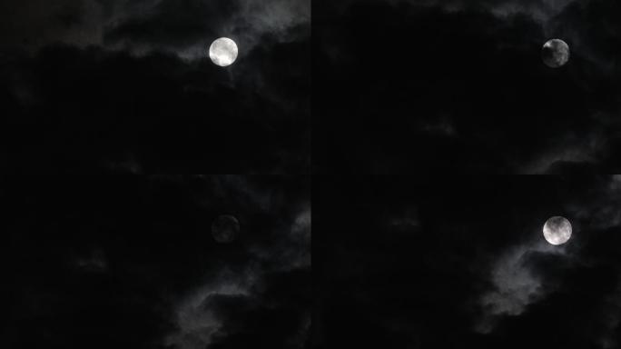 4K云层上的月亮10