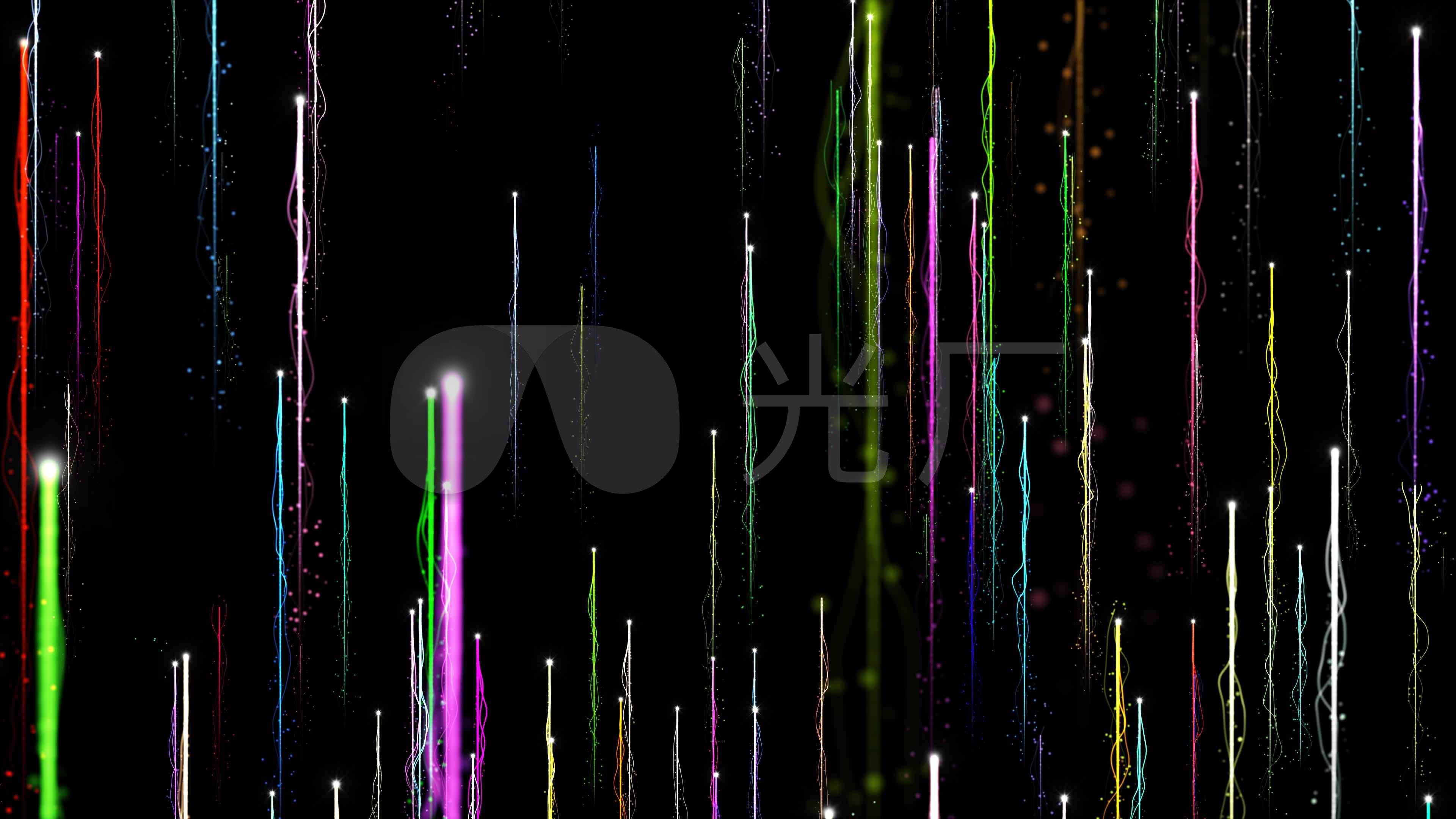 视频素材 影视包装 影视特效 上升五彩粒子缠绕光线来自视频原始文件