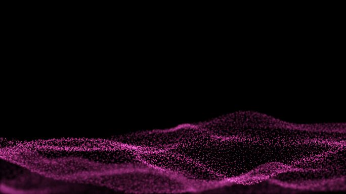 紫色粒子波浪带透明通道