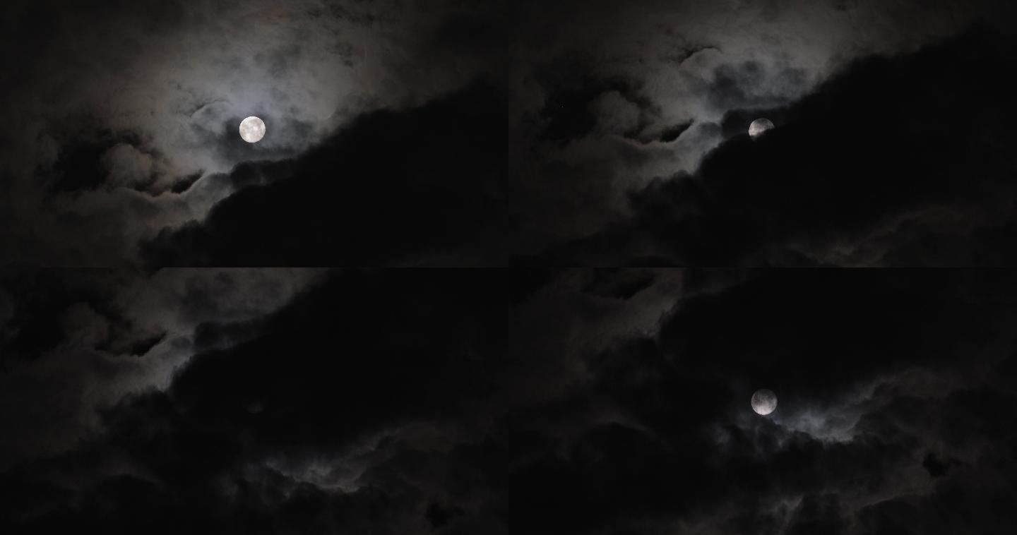 4K云层上的月亮08