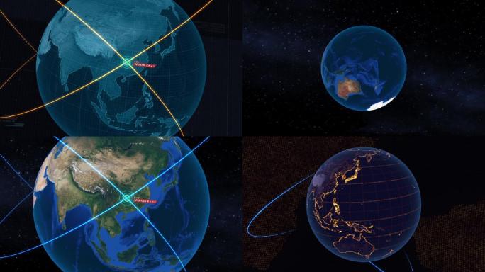 地球4K三维地球3款风格三维中国地图