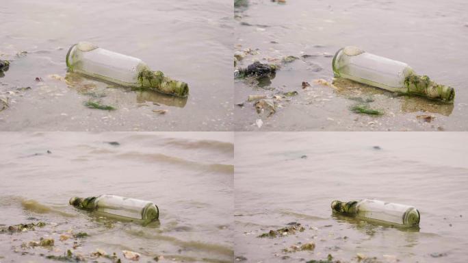漂流瓶-海洋垃圾4k