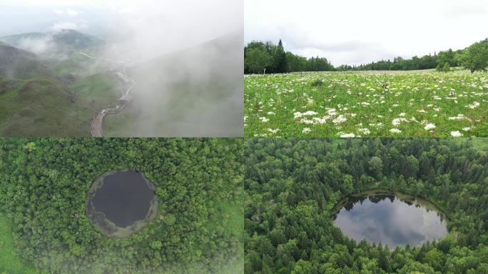 吉林长白山天池旅行航拍风景高清素材