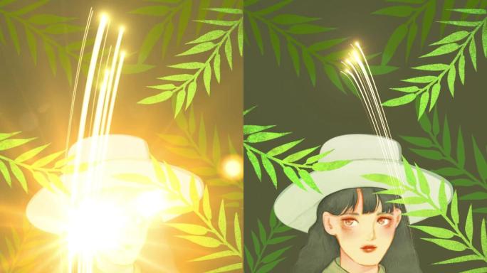 植树节女神变美插画视频