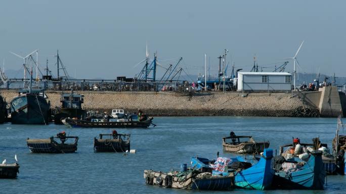 渔家海港港湾码头海洋渔业生态海产