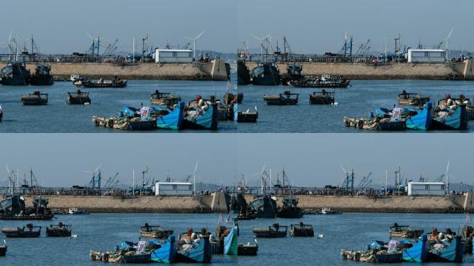 渔家海港港湾码头海洋渔业生态海产