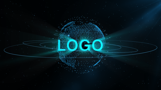 科技感大数据地球LOGO