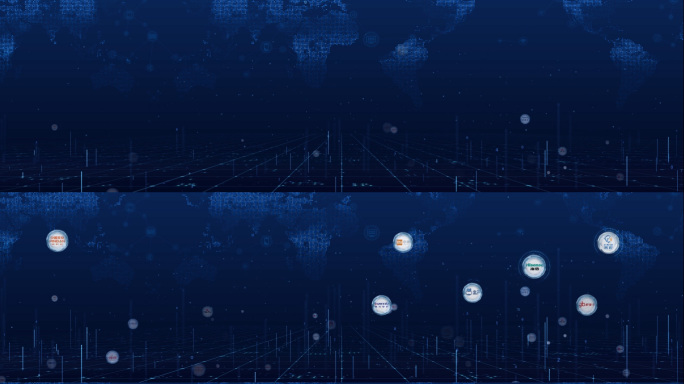 科技logo墙数据流