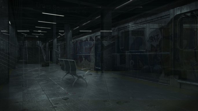 C4D废弃的地铁站