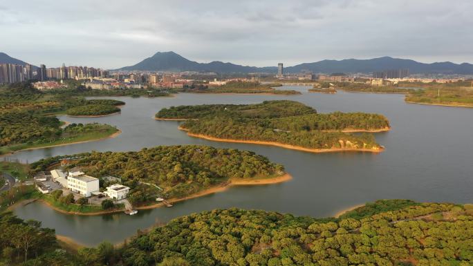 东莞松山湖风景区航拍