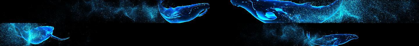 超宽屏粒子鲸鱼跳水