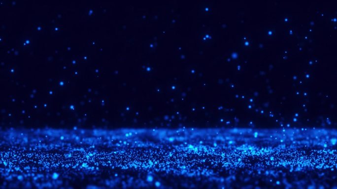 2853唯美蓝色粒子飘动光效背景