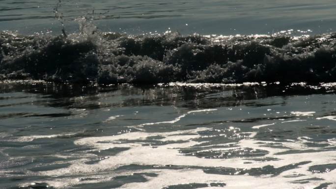 滩涂潮水海浪沙滩海水